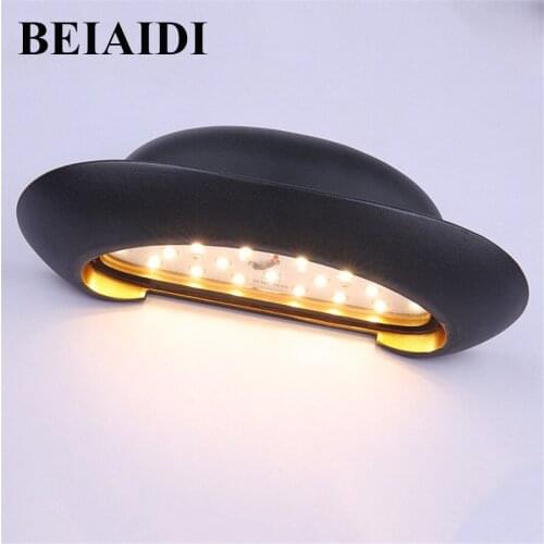 BEIAIDI Creative Outdoor Led Wall Lamp Hat Shape Corridor Garden Wall Light Waterproof Exterior Building Villa Hotel Wall Sconce