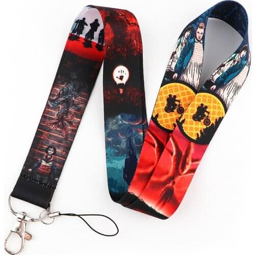 Stranger Things tv show keychain Mobile Phone ID Badge Holder keys Straps Neck lanyard Accessories dropshipping