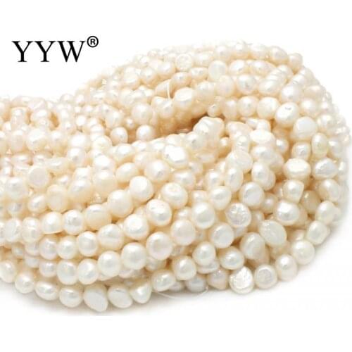 High Quality 9-10mm Natural Freshwater Pearl Beads white Potato Pearl Loose Beads For DIY Necklace Bracelat Jewelry Making Findi