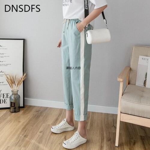 DNSDFS Women's Linen Trousers