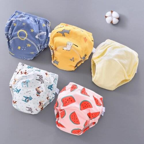 Elinfant 2 Pcs / Set Baby Washable 6-Layer Pocket Diaper Learning Pants Breathable Training Pants Spring&Summer For 0-18kg