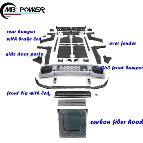 G class w463 G350 G500 G63 G65 B style body kit for G wagon w463 G350 G500 G63 G65 to w463A B style old to new upgrade body kits