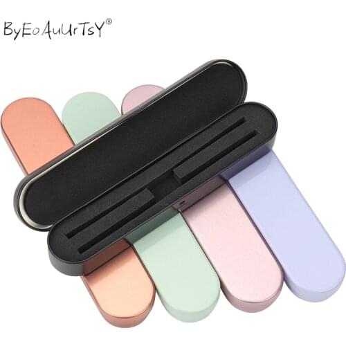 2 Slots Eyelashes Tweezers Box Exquisite Tinplate Storage Protection Box Eyelash Extension Tools Lash Extension Beauty Makeup