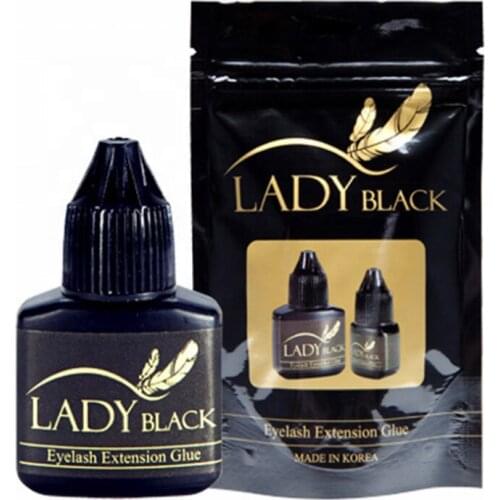 5ml/10ml Lady Black Eyelash Extension Glue With Security Label Fast Drying False Eyelash Graft Glue Over 6 Weeks Make Up Tools