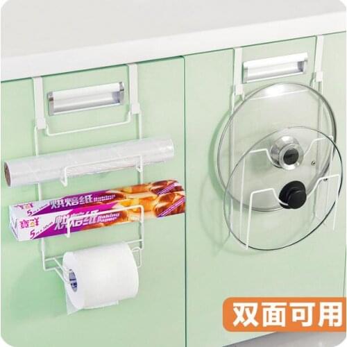 Kitchen Organizer Wall-mounted Pot Shelf Multifunctional Cabinet Door After Storage Rack Available On Both Sides Holder