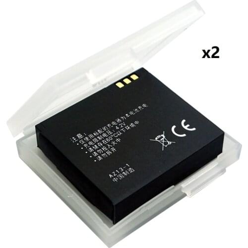 1010mAh Li-ion Battery For xiaomi yi Action camera accessory 2Pcs xiaoyi batteries + Yi dual charger For xiaomi yi