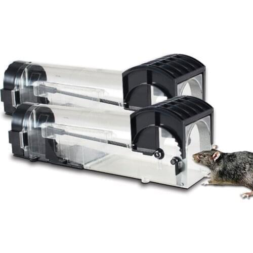 Rat Trap Transparent Plastic Mousetrap Reusable Mice Catcher Household Trap Cage Outdoor/ Indoor Rat Trap