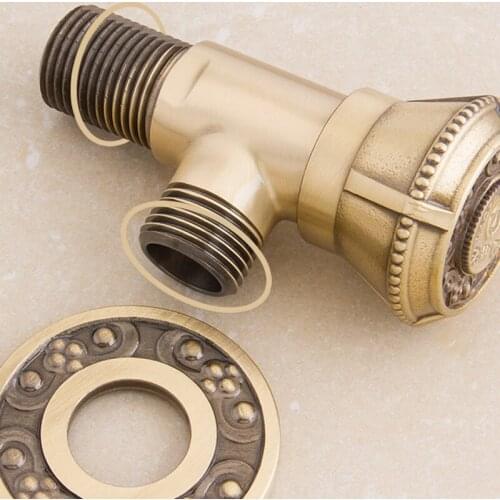 LTJ Antique Brass angle valve plated triangle valve general bathroom valve water stop valve toilet triangle LY32626AAB