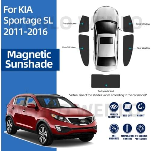 For Kia Sportage SL 2011-2015 Magnetic Sunshade Car Window Sun Shade Front Windshield Curtain Uv Protection