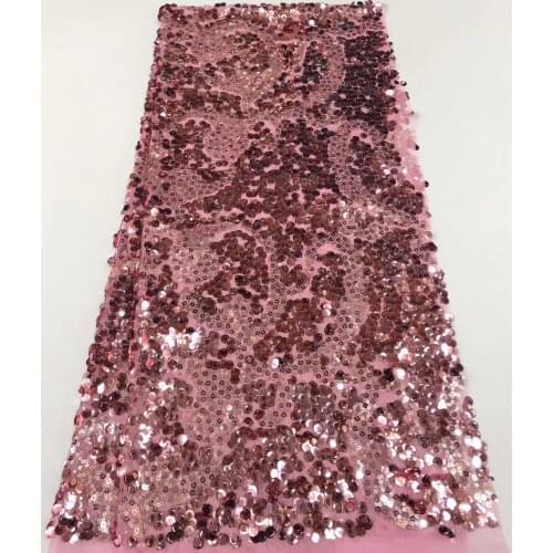 Nigeria lace fabric 2020 latest high quality sequined lace fabric embroidery tulle African sequined lace fabric R40071