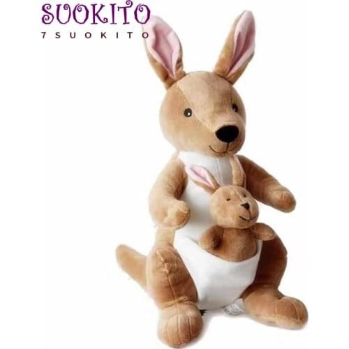 New 26cm/36cm Cute Creative Mother and Child Kangaroo Doll Plush Toy Soft Animal Stuffed Plush Doll For Baby Gift