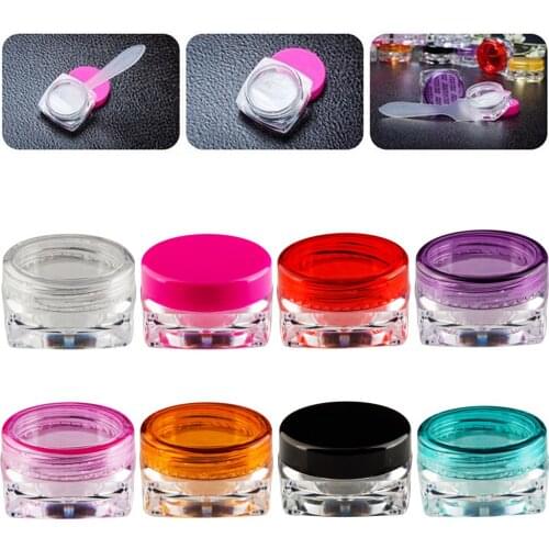 One Piece Portable Cosmetic Sample Containers 3/5g Plastic Cream Pot Jars