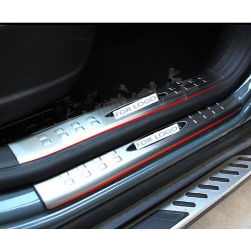 Stainless Steel Scuff Plate/Door Sill Door Sill pedal bienvenidos Threshold Accessories For Jeep Renegade 2016 2017 2018
