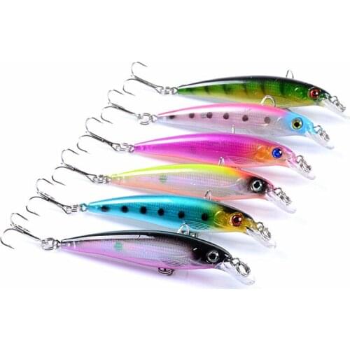 Free Shipping 7.5cm 5g Fishing Lure Artificial Minnow Hard Bait Bauble Chatterbait TopWater Wobbler Popper YU037