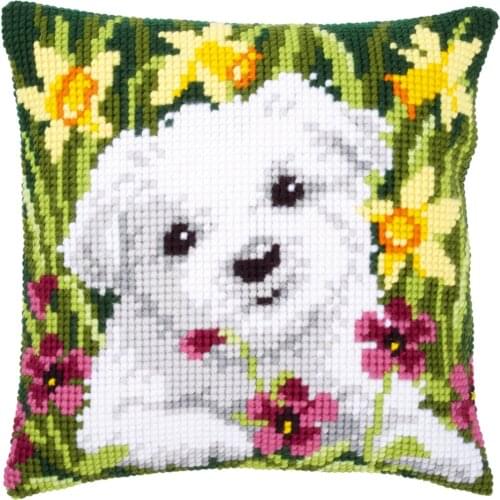 REDIY Cross Stitch Cushion Cover KITTENS Decorative Pillow Case Yarn Cross-Stitch Kits Cat Throw Pillow Seat Cushions Home Decor