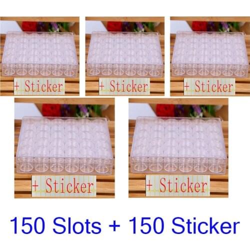 30/60/90/120 Slots Adjustable Transparent Diamond Painting Accessory Tools Jewelry Storage Box Case Cross Stitch Tools Organize