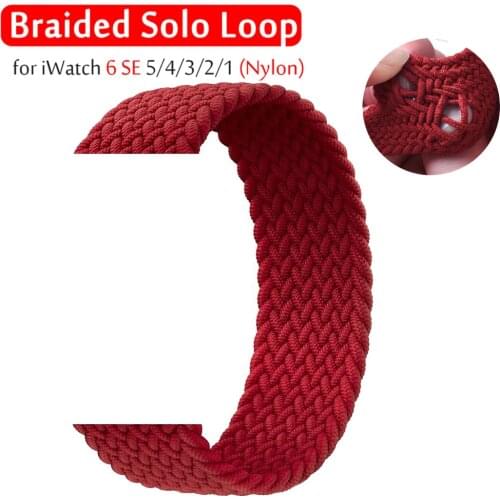 Braided Solo Loop For Apple watch band 44mm 40mm 38mm 42mm Fabric Nylon Elastic belt bracelet iWatch series 3 4 5 se 6 strap