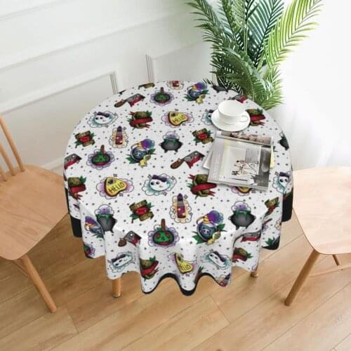 Skull Tablecloth Buffet Polyester Table Cover Waterproof Cheap Protector Printed Table Cloth