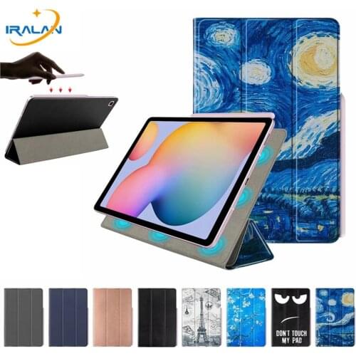 Trifold Folding Stand Case For Samsung Tab S6 Lite 10.4 SM-P610 P615 Smart Leather Cover For Tab S6 Lite 10.4 2020 Tablet case