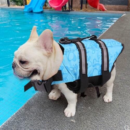 Dog Float Life Preserver Jacket Vest Clothes Summer Pet Puppy Swimwear Breathable Comfortable Safety Swimming Suit Dropshipping