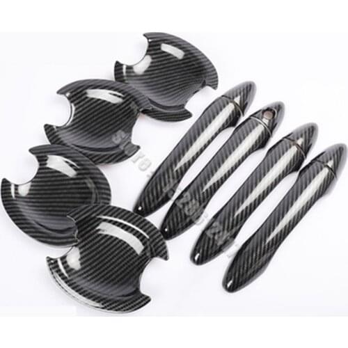 Car styling for 2012-2016 Kia K3 ABS Carbon fiber pattern Door Handle Bowl Door handle Protective covering Cover Trim