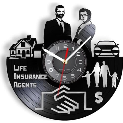 Life Insurance Agent Decorative Wall Clock Life House Family Safety Safeguard Luminous Wall Watch Assurance Company Art Decor