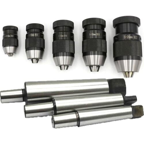 B18 Drill Chuck 1-16mm Drill Chuck Arbor Self Tighten Keyless Drill Chuck Arbor MT2-B18 Arbor for Lathe Drill MK2
