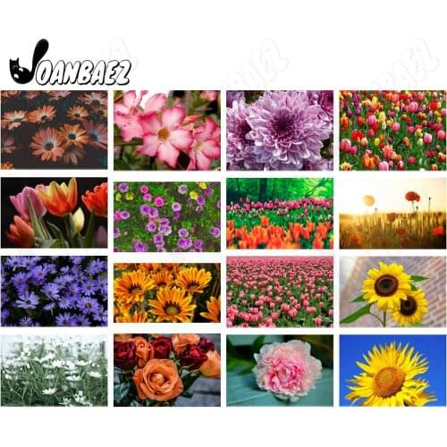Vintage Small Daisy Flower Diamond Painting 5D Diy Wall Art Color Tulip Stickers Diamond Embroidery Inlaid Home Room Decoration