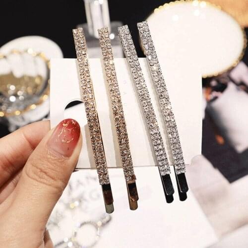 2PCS Shiny Crystal Rhinestones Hairpins Barrettes Snowflake Rabbit Shape Hair Clips Snap Hair Accessories