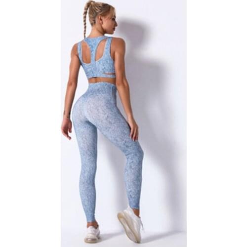 SALSPOR Women Sets Shockproof Breathable Yoga Bra Fitness High Waist Push Up Leggings Running Outdoor Sports Athletic Tracksuit