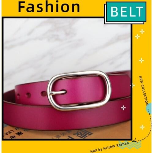 Belt Womens Leather Pin Buckle European and American-Style Casual and Simple-Style Retro Belt Fashion Harajuku Luxury