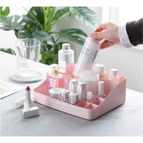1PC Makeup Storage Box Saving Space Desktop Office Organizer Cosmetic Skin Care Jewelry Box Home Sundries Organizer OK 0671