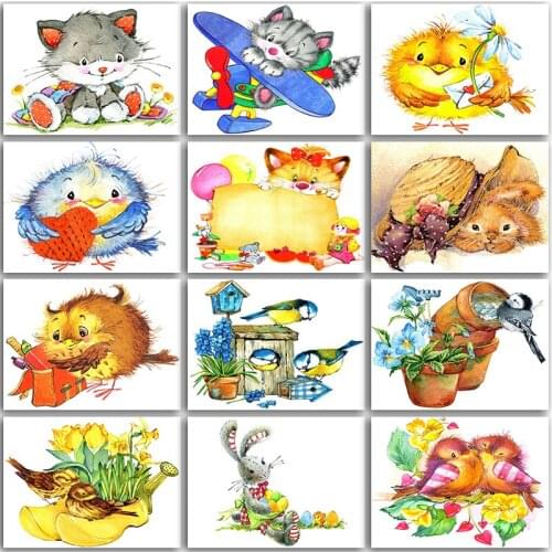 5D DIY Diamond Painting art animals Teddy bear bird squirrel Full Square&Round Diamond mosaic embroidery Cross stitch home decor