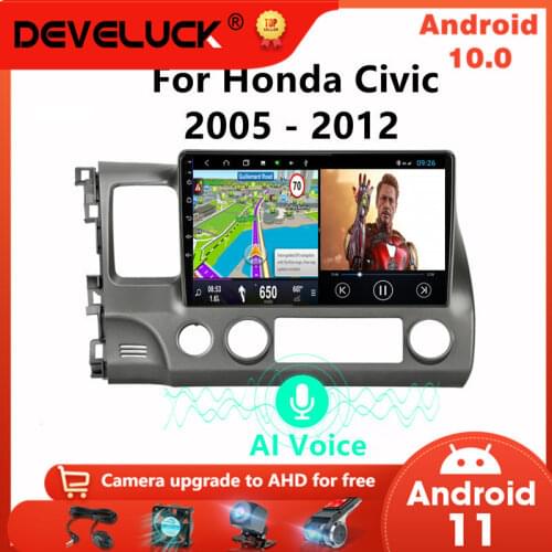 Android 10 2 din Car Radio For Honda Civic 2005- 2012 Multimedia Video Player Autoradio Navigation GPS 4G Net WiFi DVD Head Unit