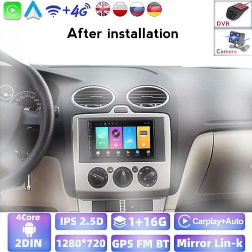 7" Quad Core Android Car Multimedia Radio Player For Ford Focus 2 Car GPS Navigtion For C-Max S-Max Fusion Transit Fiesta WiFi
