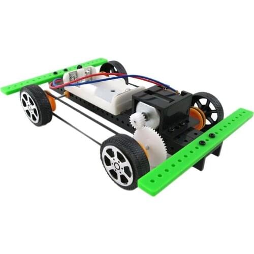 DIY Mini Battery Powered Car Model Kit Children Kids Educational Toy Gift UL