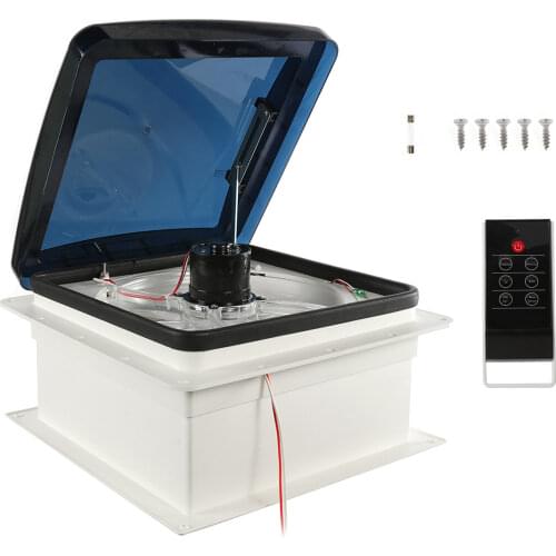 RV Roof Vent with Thermostat and Rain Sensor Manual and Automatic Speeds 12 Volt RV Vent Fan UL and ETL Certification