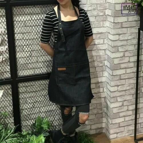 The Apron Increases and Lengthens The Barista Restaurant Waiter Manicurist Korean Men and Women Work Clothes