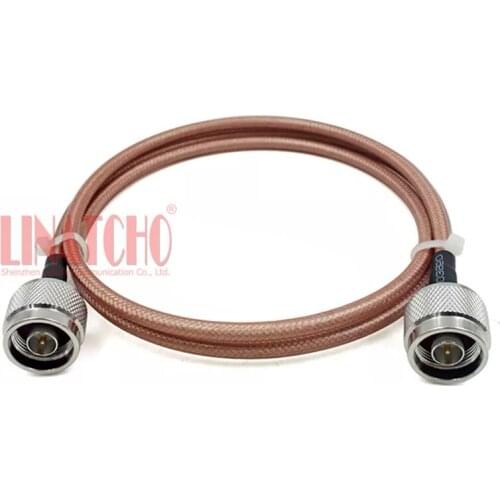 Good quality 1 meter double shield silver plated RG142 coaxial N male to N male antenna cable