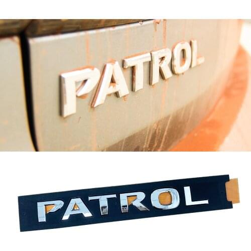 Chrome Side Rear Trunk Emblem Sticker Logo For Nissan Patrol Y62 Y61 VTC Accessories