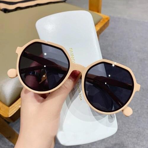 Imwete Vintage round Sunglasses for Men Women Trend Sun Glasses Fashion Colorful Eyeglasses UV400 mirror