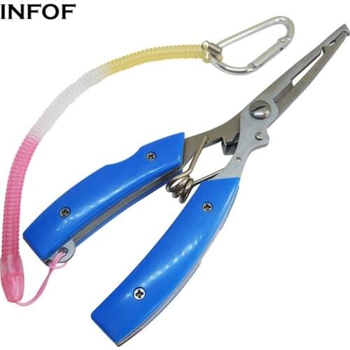 INFOF Fishing Pliers Multi-Tool Stainless Steel Wire Cutter Stripper File with Hook Remover Carp Fishing Tackle
