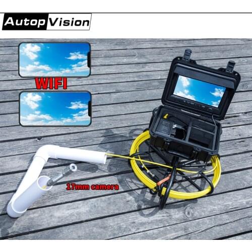 WP9604B Sewer Camera WIFI Pipe Inspection Camera 100ft/30m, 9inch Big Screen Sewer Inspection Camera 4500battery Protective box
