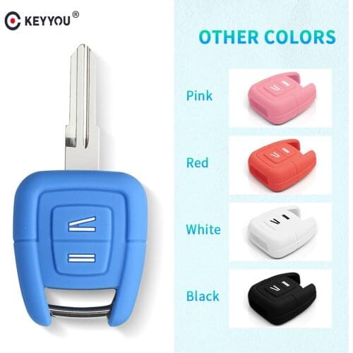 KEYYOU 30pcs Silicone Car Key Cover Case For Opel Astra Zafira Vauxhall Vectra Omega Remote Key Fob Shell Keychain Car-styling