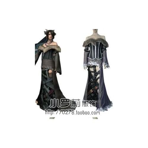 Final Fantasy X 10 Lulu Cosplay Costume halloween party dress with high quality adult christmas dress costom made 11