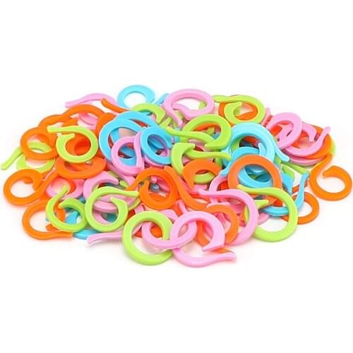 50/100Pcs Knitting Crochet Markers Large Stitch Needle Clip Markers Ring Sewing Accessories for DIY Weaving Knitting Tools