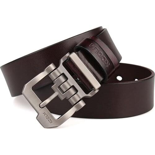 Fashion genuine leather belt men brown casual designer male belts for men leather jeans mens trouser belt male cintos para homem