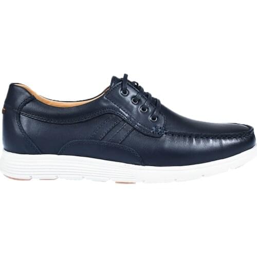 Mens Casual Shoes Genuine Leather Comfort Navy Blue Color Inverted Leather Comfortable Fit Orthopedic Insole Suitable for Foot Anatomy Lace-Up Classic Shoes Fashion Business Suit Wedding Event 305001