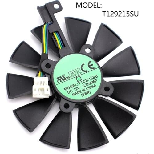 Replacement T129215SU T129215SM Graphics Card Cooling Fan Video Card Cooler Fans for ASUS Strix GTX 1060 1070 1080