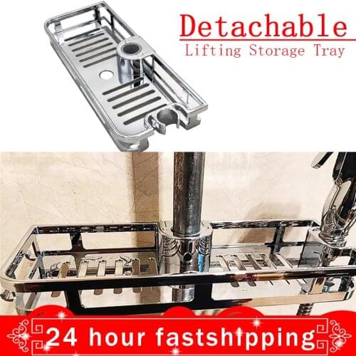 RecabLeght Detachable Bathroom Shower Shelf Rectangle Storage Holder ABS Plastic Bathroom Accessories Organizer Tray For Shampoo